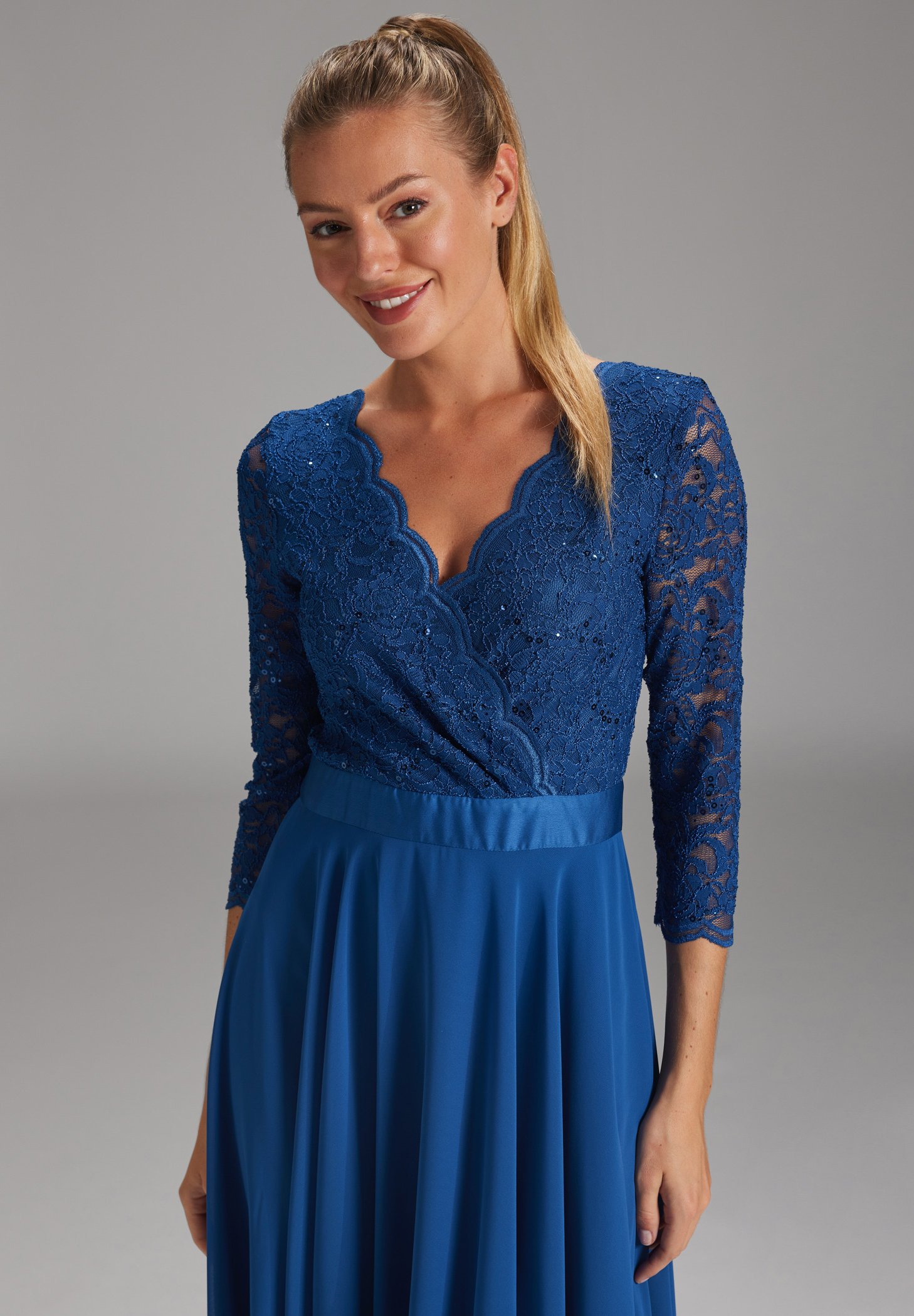 Cocktailkleid midi blau Clearance